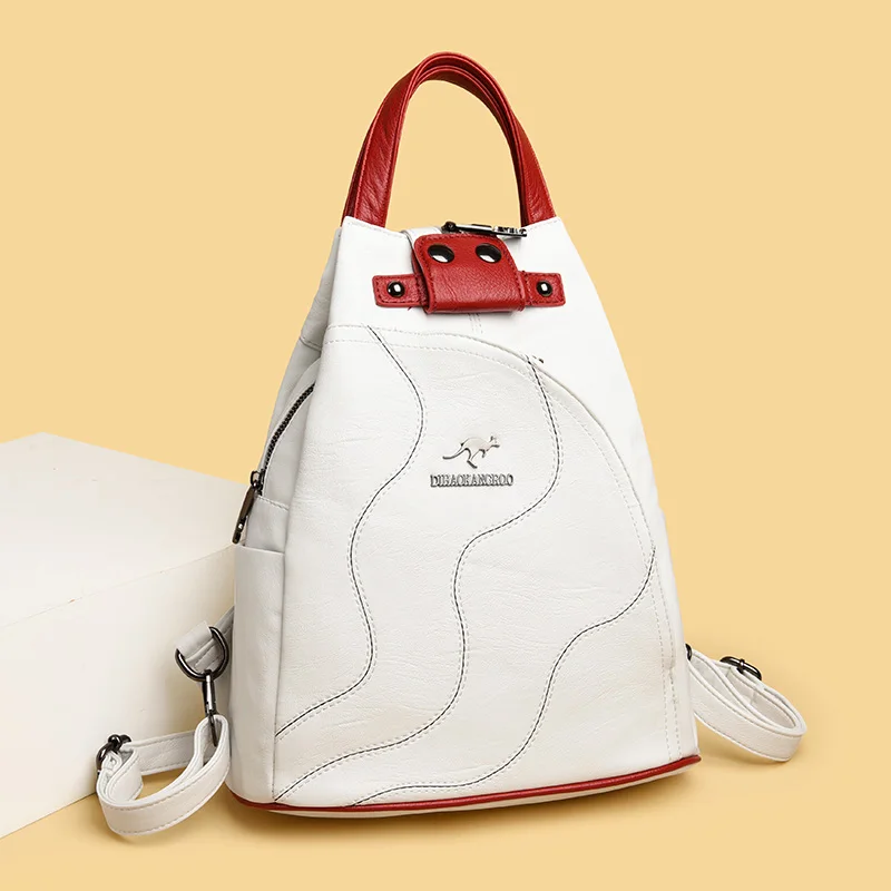 Zaini Da Donna In Morbida Pelle A 4 Colori Borse A Tracolla Da Donna Vintage Sac A Dos Borse Da Viaggio Casual Da Donna Borse Da Scuola Mochilas