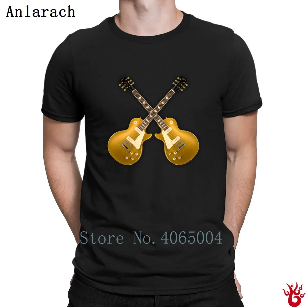 Les Paul Goldtop Maglietta Per Chitarra Lettera Casual Plus Size 3Xl Maglietta Da Uomo Primavera Autunno Manica Corta Interessanti Top Hiphop