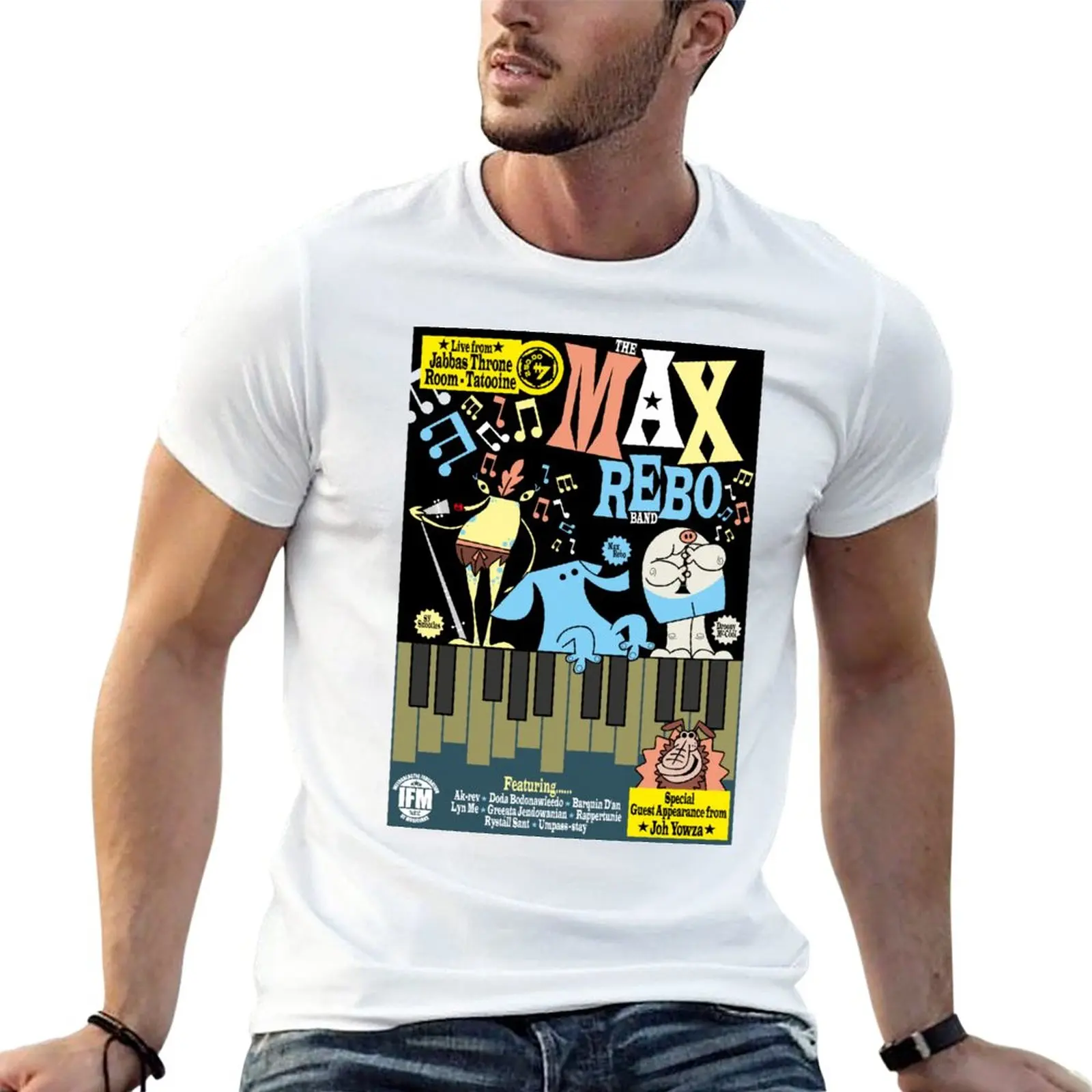 Novità La Maglietta Max Rebo Band Maglietta Divertente Maglietta Con Stampa Animalier Per Ragazzi Magliette Oversize Magliette Pesanti Per Uomo