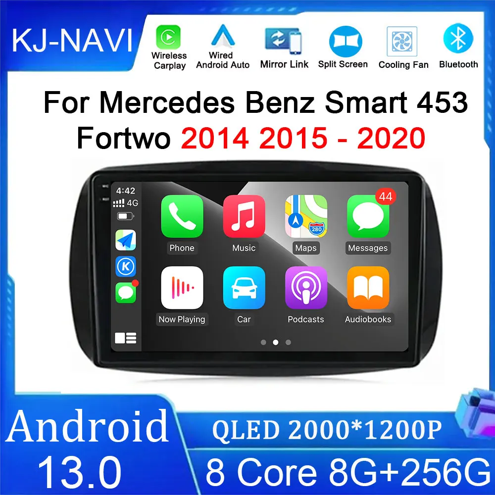 Android 13 Per Mercedes Smart 453 Fortwo 2014 - 2020 Carplay Navigation Gps Touch Screen Stereo Head Unit