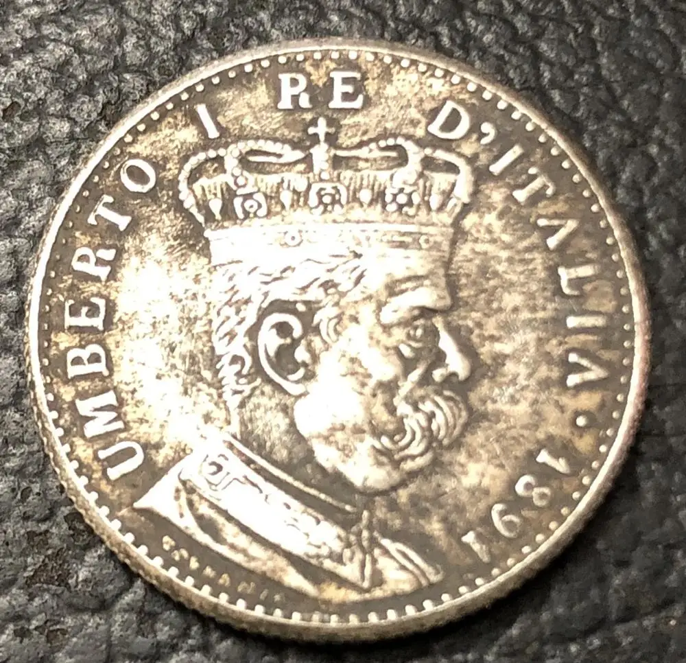 1891 Eritrea 1 Lira-Umberto I Argento Copia Coin
