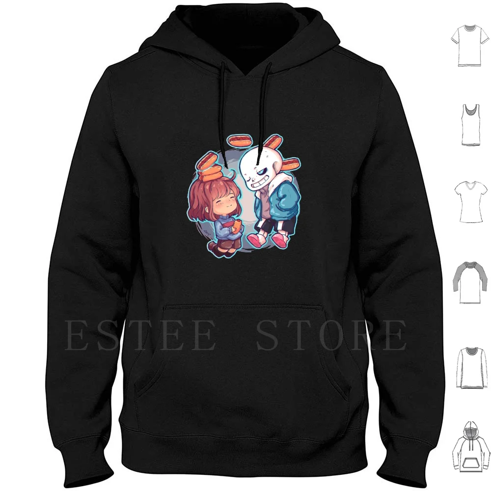 Hot Dogs Felpe Con Cappuccio Manica Lunga Frisk Undertale Undertale Frisk Sans Undertale Undertale Sans Sans Lo Scheletro