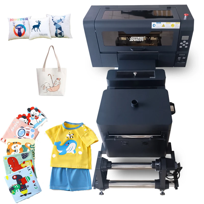 Direct To Pet Film Tshirt Heat Transder Dtf Printer Xp600 A3 A3 + Powder Shaking Machine Stampanti Dtf 30Cm
