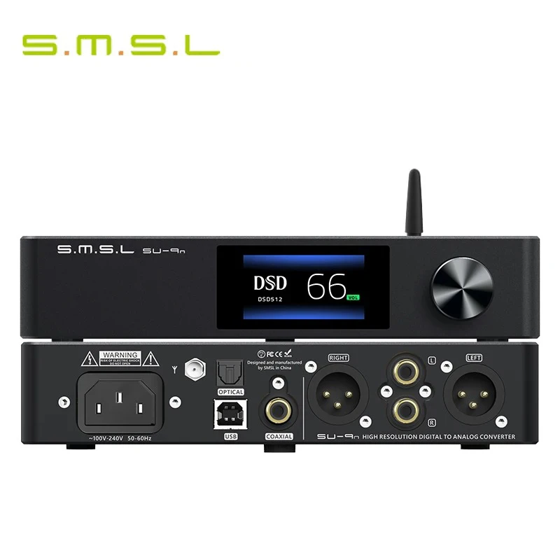 Decodificatore Smsl Su-9N Bluetooth 5.0 Es9038Pro Dac Dsd512 Pcm768Khz/32Bit Decodificatore Bilanciato Usb Smsl Su-9 Su9N