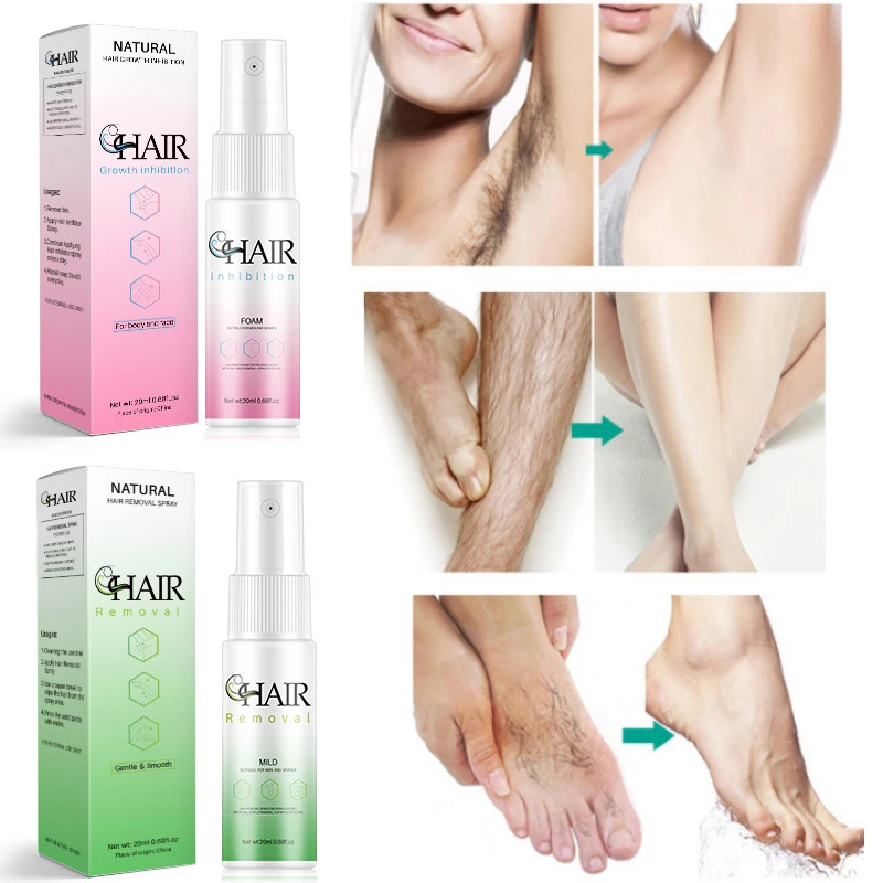 2 Minuti Di Depilazione Rapida Spray Indolore Inibitore Della Crescita Dei Capelli Gamba Braccio Ascella Depilatorio Permanente Per Uomo Donna Riparaz