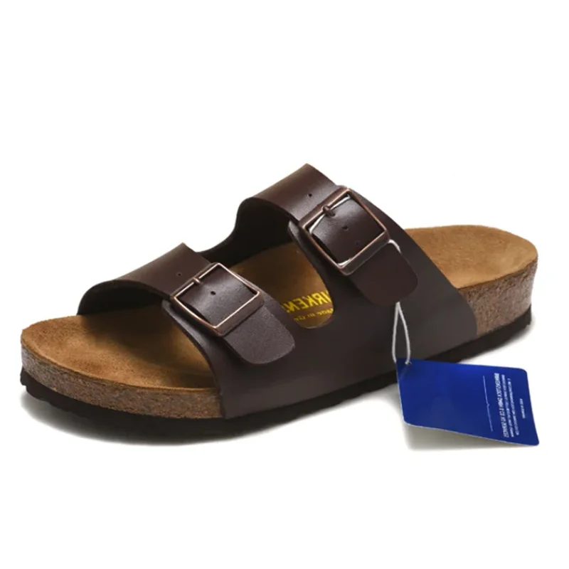Estate Birken Donna Sandali Stile Arizona Appartamenti All'Aperto Scarpe Casual Moda Fibbia In Pelle Spiaggia Pantofola In Sughero Uomo Infradito