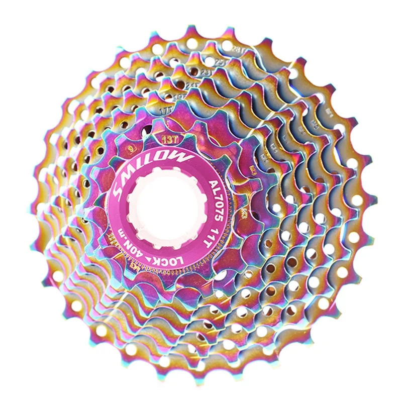 Smllow Bici Da Strada Cassetta Volano Per Bicicletta Ultraleggero 11-28T 9 Velocità Colorato Per Bicicletta Da Strada Mtb Bmx