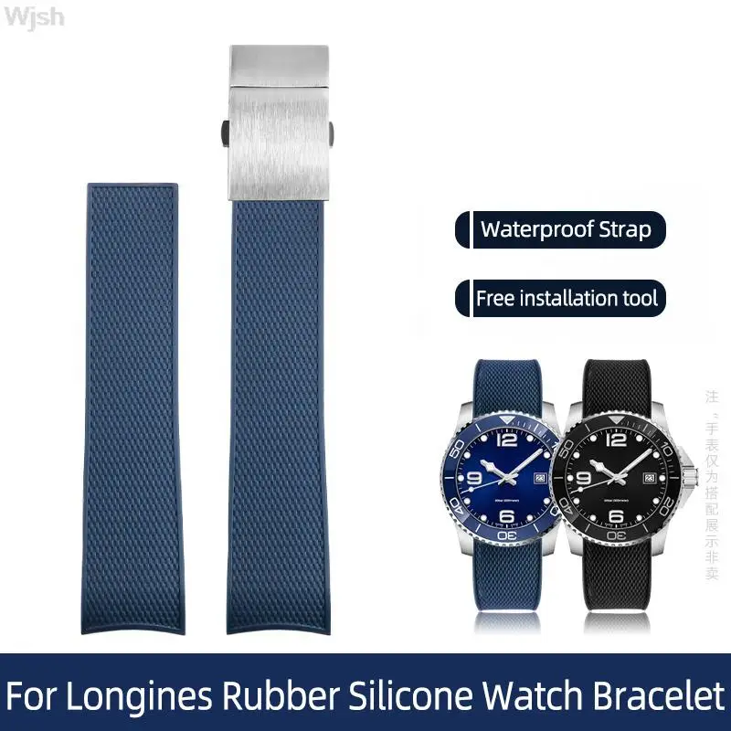 Cinturino Per Orologio In Gomma Siliconica Da 21Mm Impermeabile Per Cinturino Longines Per Conquest Hydro Conquest L3.742 642 781 782 Accessori Per Or