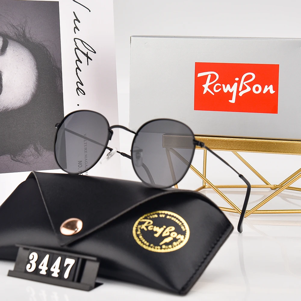 Rayi Bon Occhiali Da Sole Rotondi Retrò Da Uomo Occhiali Vintage Rotondi Per Uomo/Donna Occhiali Di Lusso Da Uomo Lunette In Metallo Soleil Homme Uv40