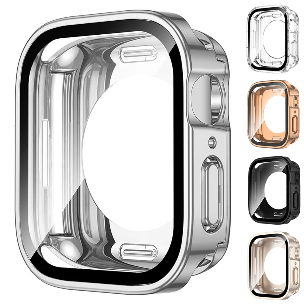 Cover Impermeabile Per Apple Watch Case 44Mm 40Mm 41Mm 45Mm Proteggi Schermo Paraurti Bordo Per Iwatch Series 9 8 7 6 Se 5 4 Back 360