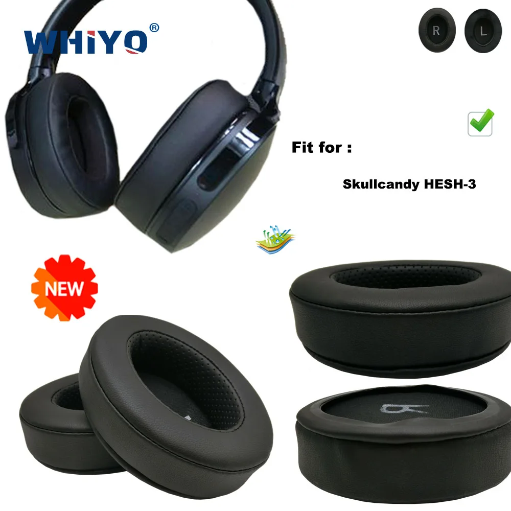 Nuovo Aggiornamento Cuscinetti Auricolari Di Ricambio Per Skullcandy Hesh-3 Cuffia Parti Cuscino In Pelle Velluto Paraorecchie Cuffia