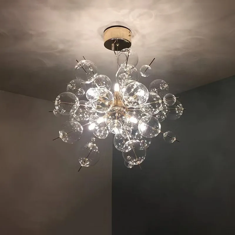 Lampadario Moderno E Minimalista In Vetro Bubble Ball Soggiorno Lampadario Ristorante Nordic Creativo Personalizzato Lampadario A Led In Vetro