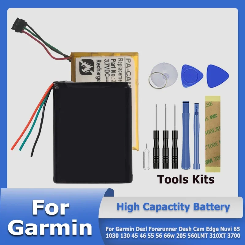 Xdou 361-00086-02 Batteria Per Garmin Dezl Forerunner Dash Cam Edge Nuvi 65 1030 130 45 46 55 56 66W 205 560Lmt 310Xt 3700 + Strumento