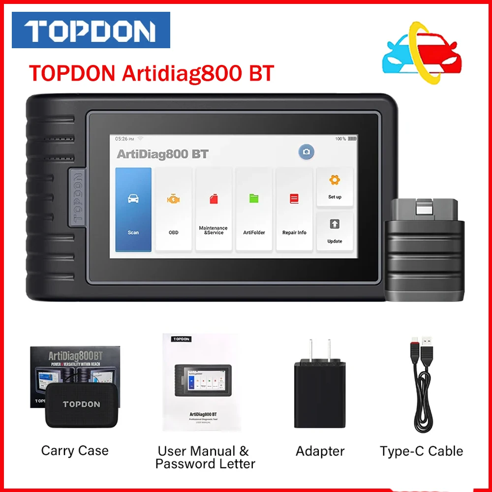 Topdon Artidiag800 Bt Artidiag 800 Bt Sistema Completo Scanner Obd2 Strumento Diagnostico Per Auto Automobilistico Aggiornamento A Vita Gratuito Strum