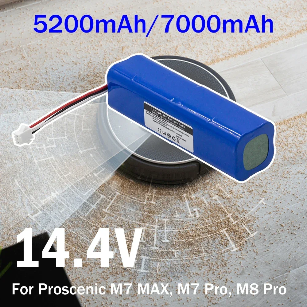 Batteria 7000Mah Per Proscenic M7 Max,M7 Pro,M8 Pro,U6, Per Philips Fc8972,Haier Tab-T530S,Lenovo Lr1 Aspirapolvere Dropshipping