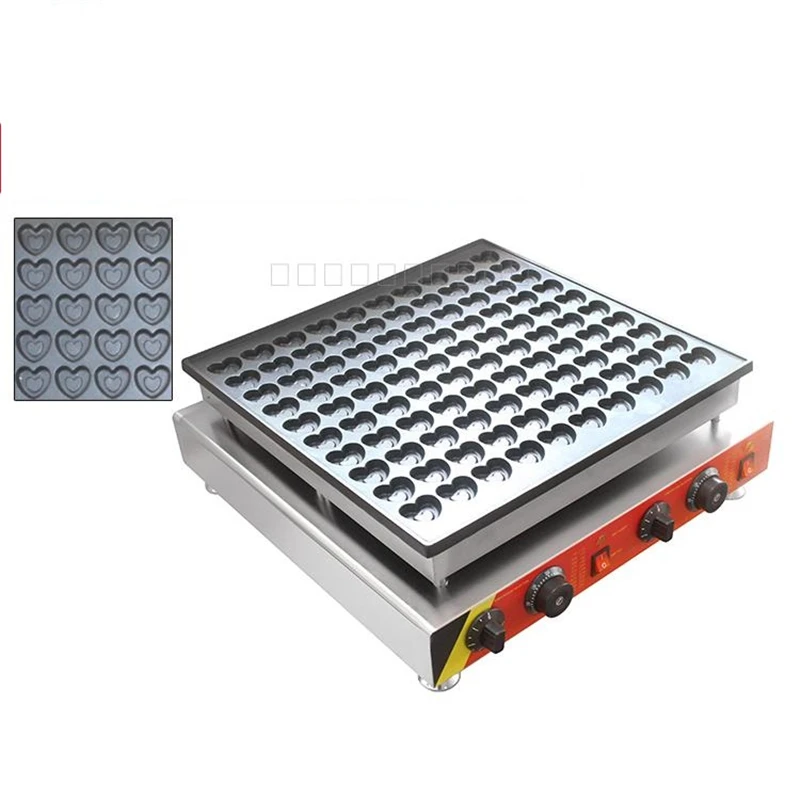110V 220V Commerciale Elettrico A Forma Di Cuore Waffle Macchina 100 Pz A Forma Di Cuore Waffle Maker Antiaderente Muffin Waffle Eu/Au/Uk/Us
