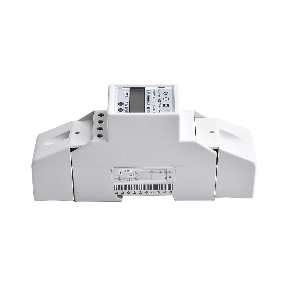 Misuratore Di Energia Di Alta Qualità Misuratore Di Energia Dinrail Compatto Su Guida Din 220V 10(40) Un Display Lcd Per Contatore Di Elettricità Mono