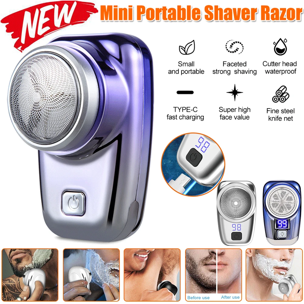 Mini Rasoio Elettrico Portatile Da Barba Rasoio Da Barba Rasoio Da Uomo Usb