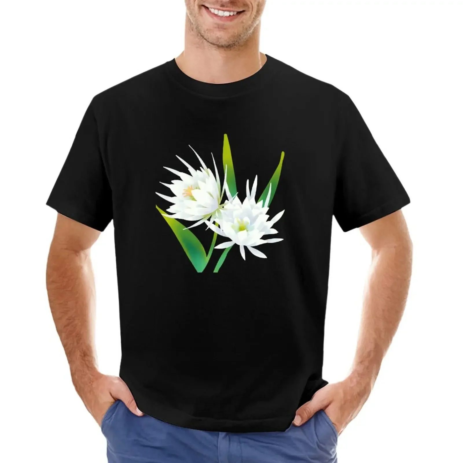 T-Shirt Epiphyllum Oxypetalum Magliette Personalizzate Progetta Le Tue Magliette Grafiche Da Uomo
