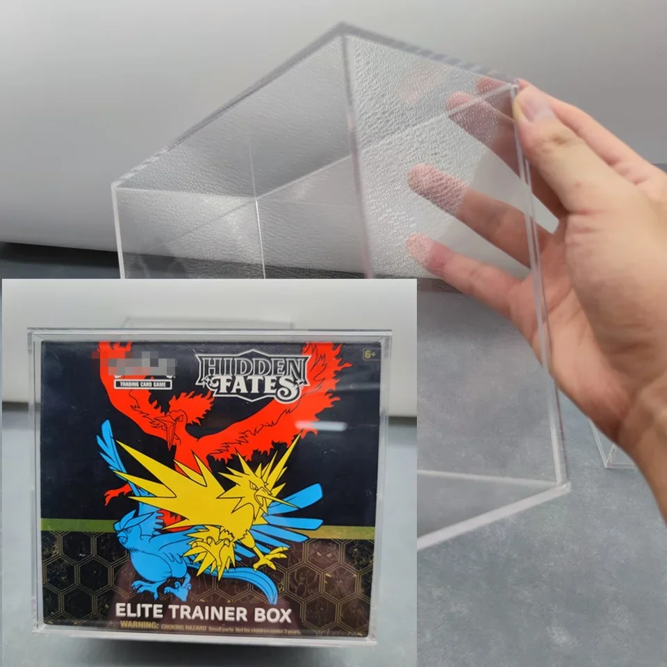 Vetrina In Acrilico Trasparente Etb Box Con Coperchio Scorrevole Carte Da Collezione Ultra Premium Gioco Elite Trainer Box Protector Storage Bin