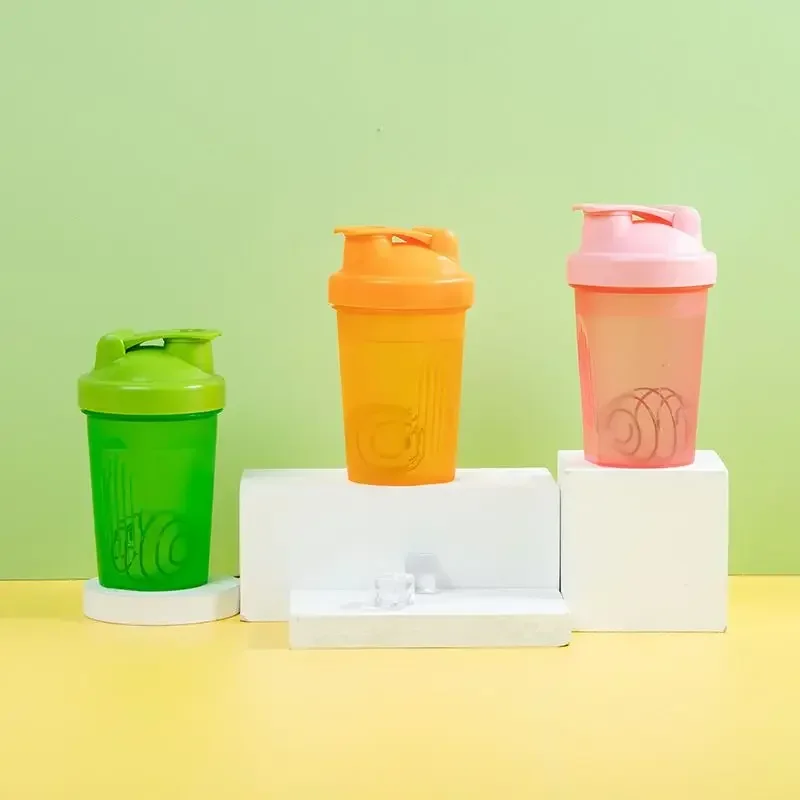 400-500Ml Protein Powder Nutrition Shaker Cup Fitness Sport Shake Mixing Bottle Con Time Scale Water Cup Drinkware Drink Tool