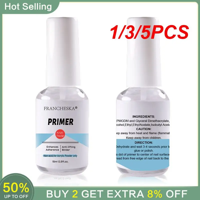1/3/5Pcs Nail Primer Facile Da Usare Di Alta Qualità Nail Bonder Asciugatura Rapida Nail Routine Preferito Dal Cliente Prep Disidratatore