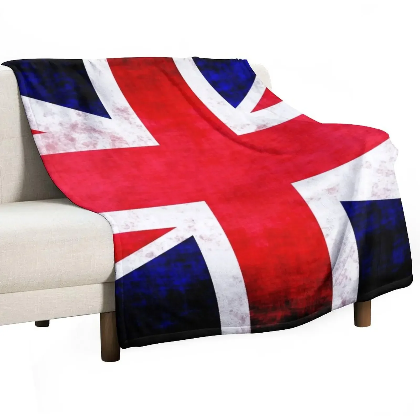 Grande Vintage Union Flag Throw Coperta Manga Thermal Thins Soft Letti Coperte