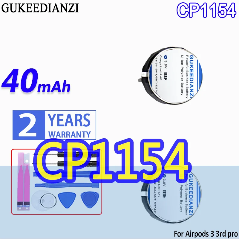 Gukeedianzi Batteria A2084 A2083 Cp1154 40Mah/730Mah Per Airpods 3Rd 3 Pro 3Pro A2084 A2083 Scatola Di Ricarica E Auricolare