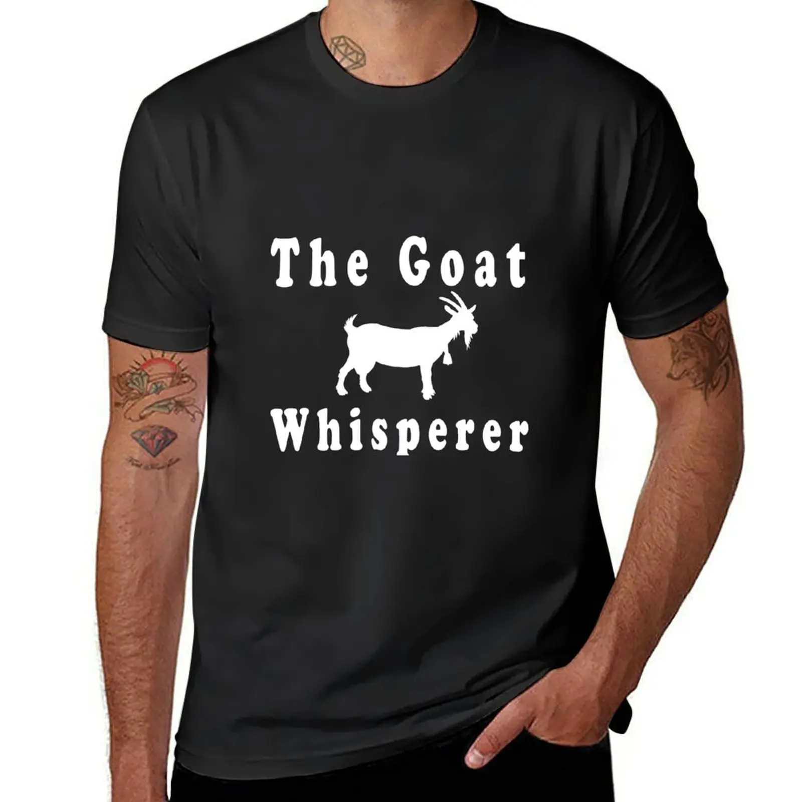 Novità The Goat Whisperer , Love Goat , Funny Goat Gift T-Shirt Sweat Shirt Ragazzi Magliette Bianche Abbigliamento Uomo