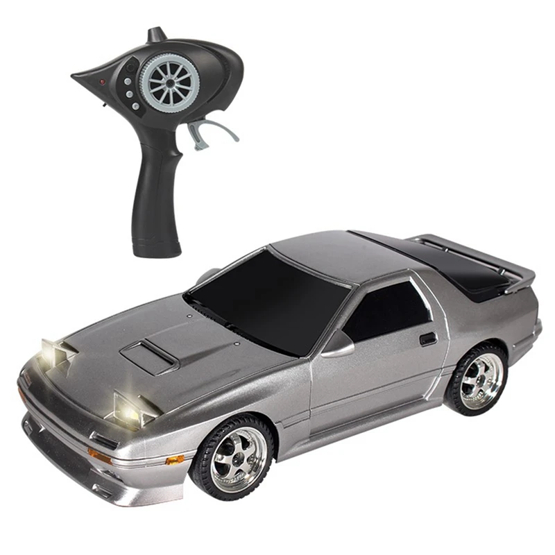 Per Ldrc Ld1802 1/18 Rc Drift Car 2.4G Rc Car Con Luci A Led Ricaricabile Drift Racing Car Silver Rc Accessori Per Auto Parti