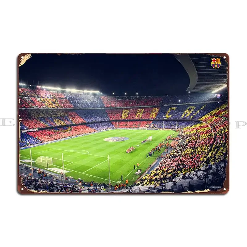 Barca Stadium Metal Sign Poster Club Party Garage Bar Club Tin Sign Poster