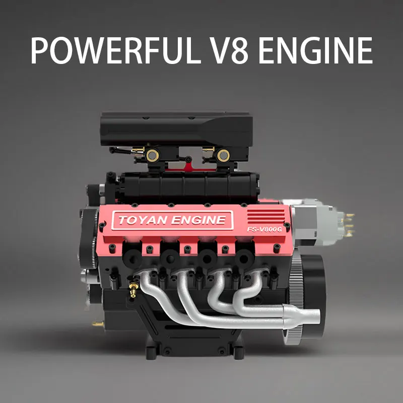Toyan V8 Engine 28Cc Supercharger Engine Kit V8 Kit Modello Motore A Benzina Per Giocattolo Auto Telecomandato