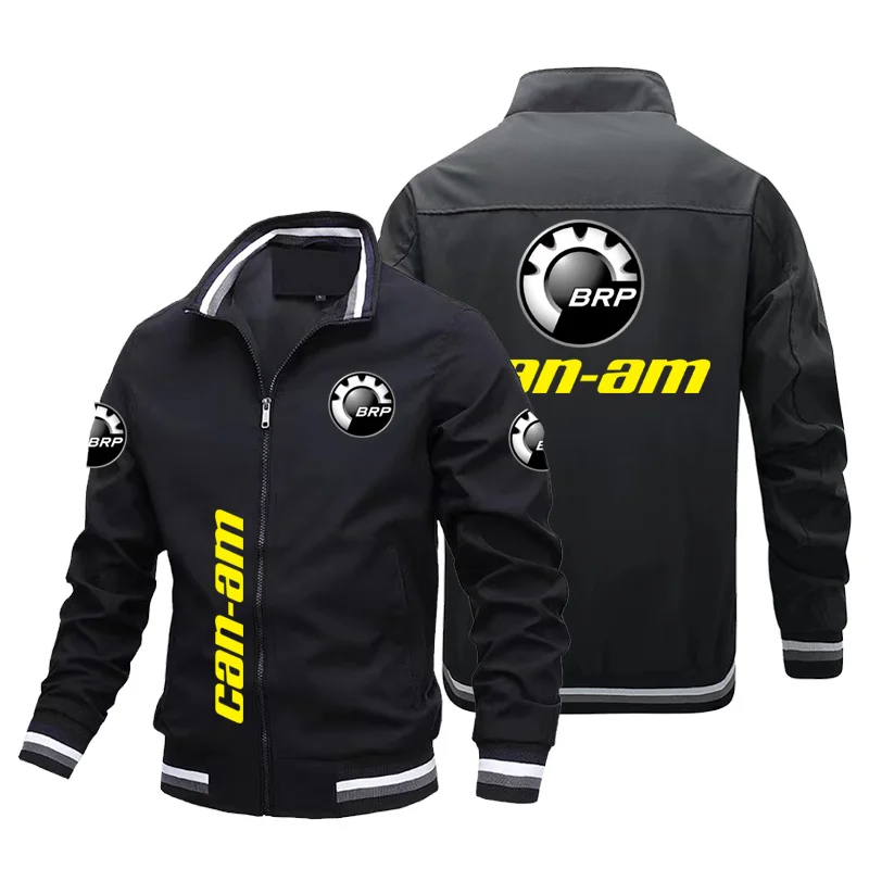 2024 New Men'S Brp Cam-Am Logo Print Jacket Biker Jacket Trendy Casual Moto Racing Jacket Abbigliamento Uomo Streetwear S-5Xl
