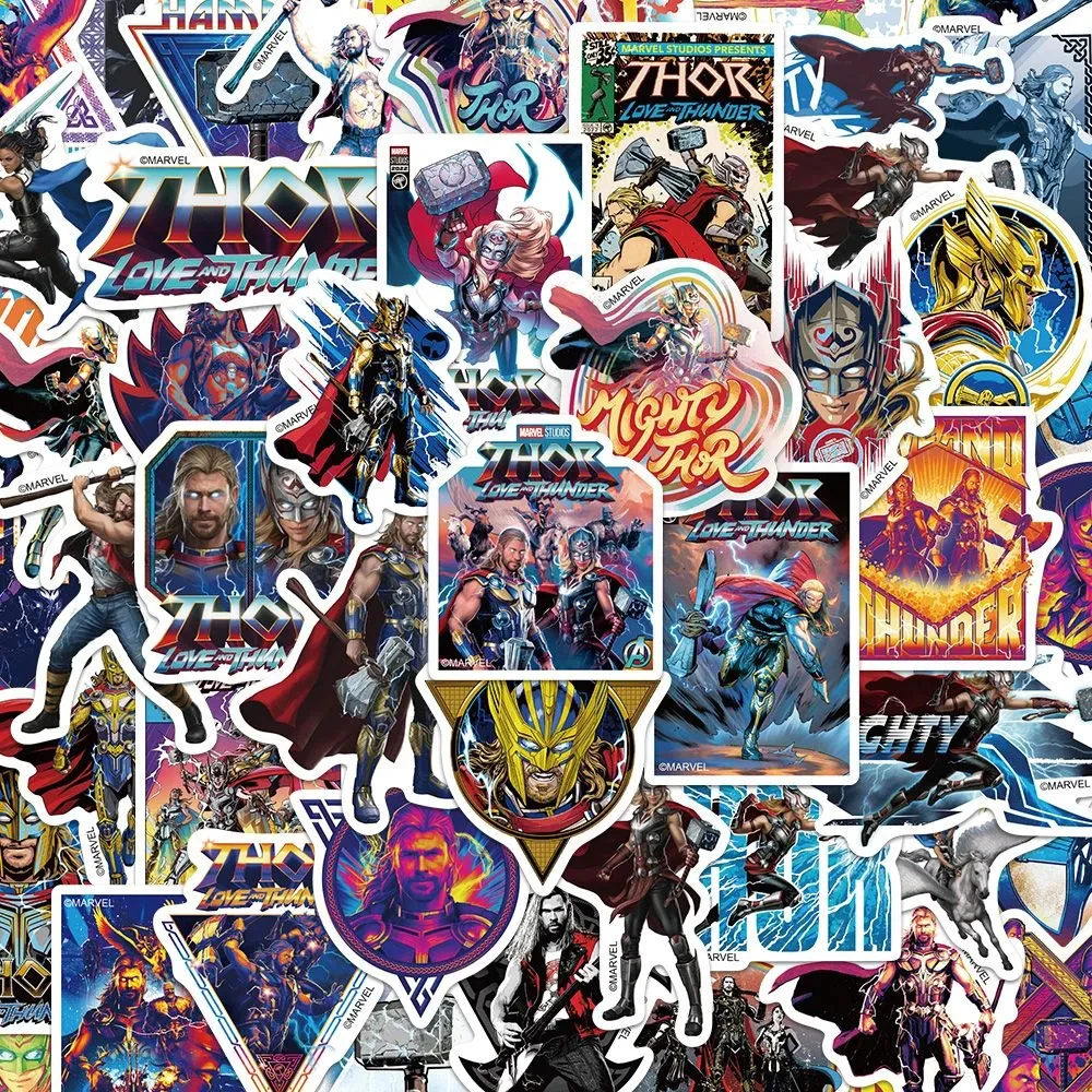 10/30/50Pcs Disney Movies Thor: Love And Thunder Stickers Cartoon Graffiti Decalcomanie Telefono Fai Da Te Skateboard Valigia Sticker Giocattoli Per B