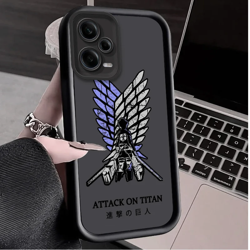 Attack On Titan Logo Per Redmi K50 K40 K30 K20 12C 10C 9C 9At 9A Ultra Pro Prime Liquid Eye Ladder Phone Case
