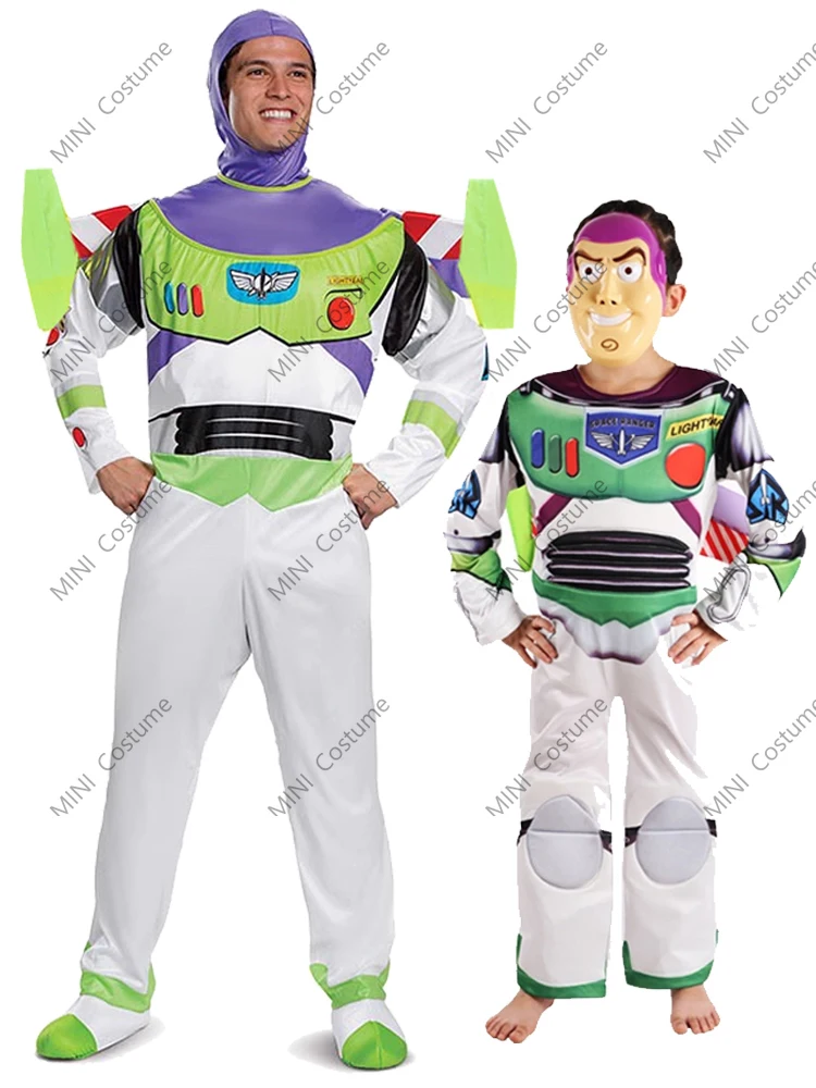 Disney Adult And Kids Toy Story Buzz Lightyear Cartoon Cosplay Costume Tuta Uniforme Fancy Dress Costume Halloween Party