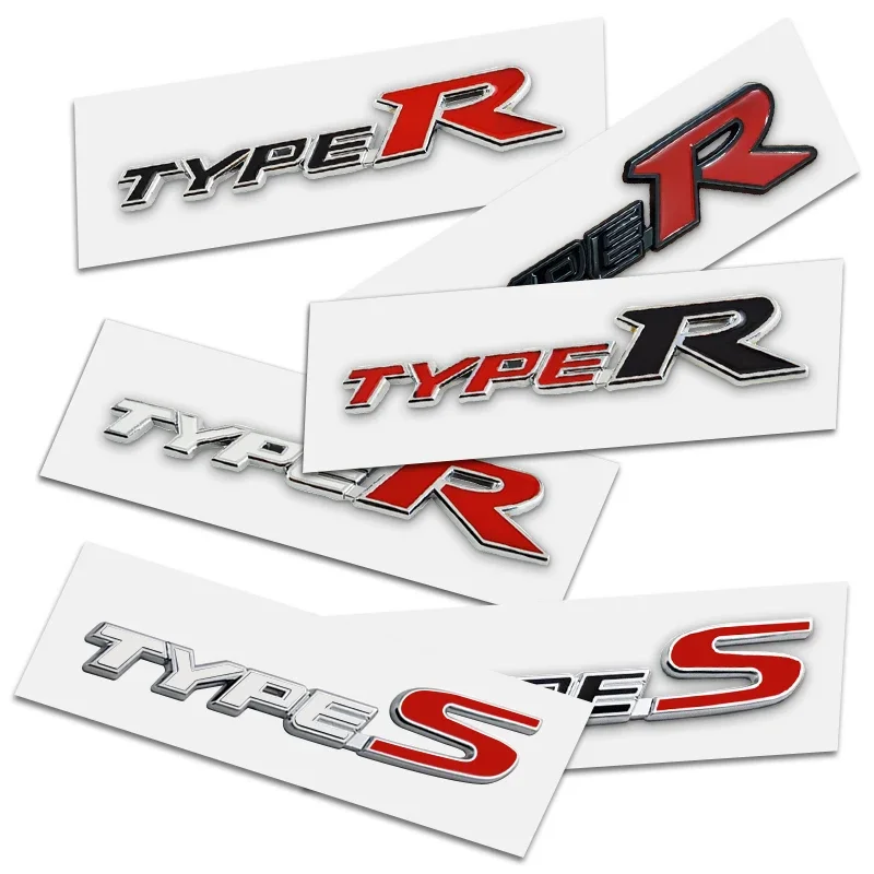 3D Metal Type S Logo Type R Badge Car Front Grill Emblem Per Honda Accord Civic Fk2 Fn2 Ep3 Type S Type R Sticker Accessori