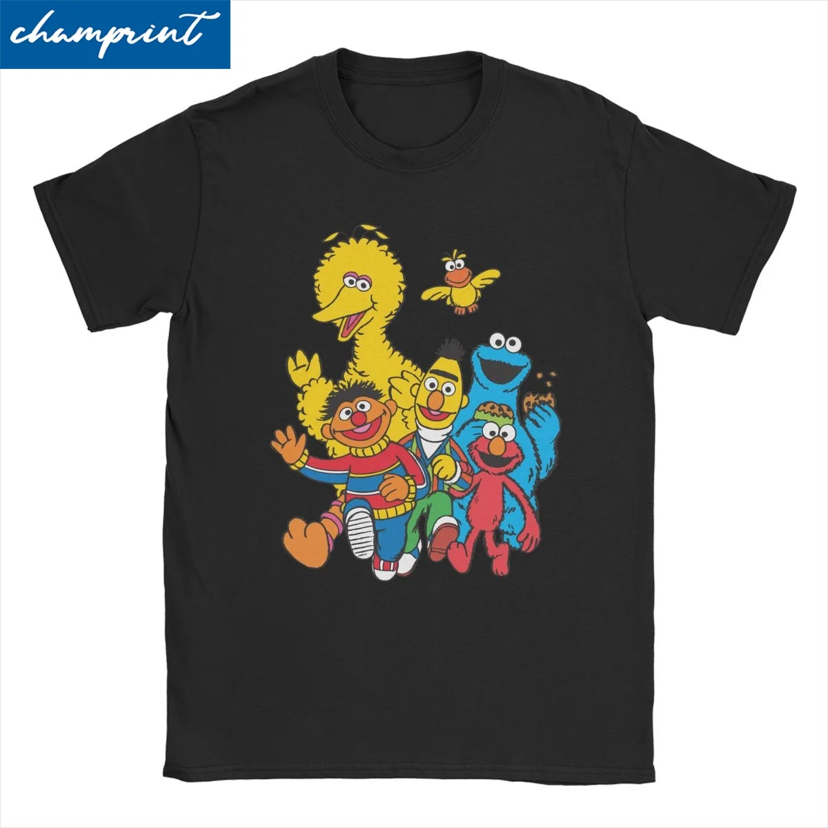Uomo Donna Vintage Sesames Strade Cookie Monster T Shirt Vestiti In Puro Cotone Fantastici T-Shirt A Maniche Corte Idea Regalo T-Shirt