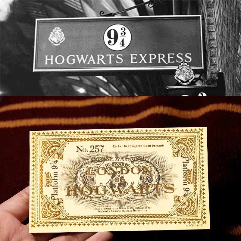 Hogwarts Train Ticket Cosplay Party Props Platform 934 Bronzed Return Owl Hedway Variations Incantesimo Table Movie Show Props Gift