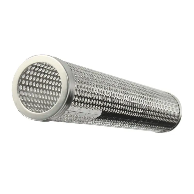 Round Bbq Grill Hot Cold Smoking Mesh Tube Smoke Generator Fumatore In Acciaio Inossidabile Pellet Di Legno Cucina Barbecue All'Aperto