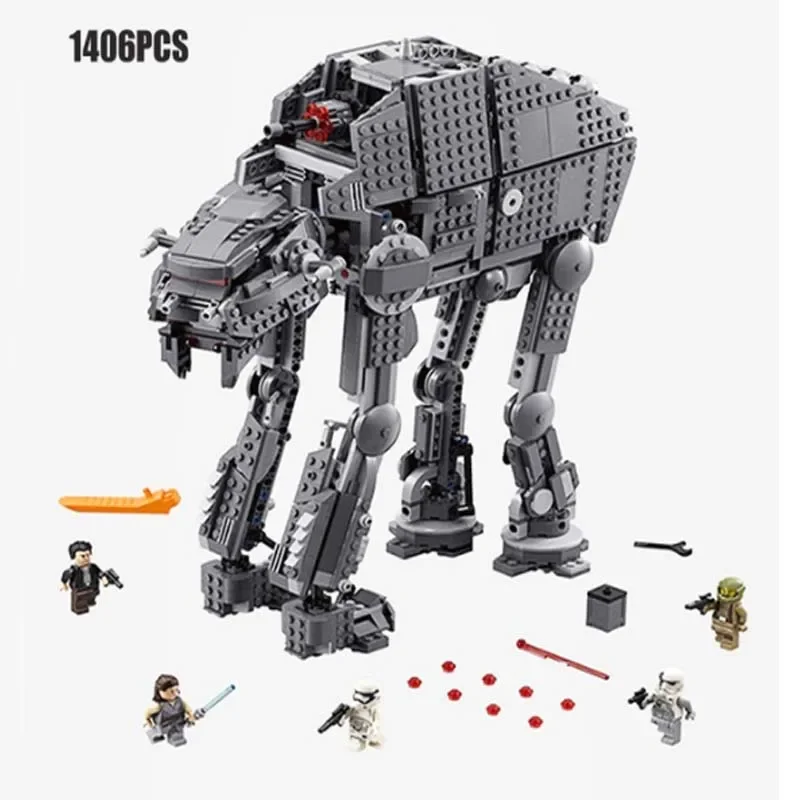 Compatibile Con Il Modello At Robot Il Primo Ordine Heavy Assault Walker Wars Toys Building Block Brick Gift
