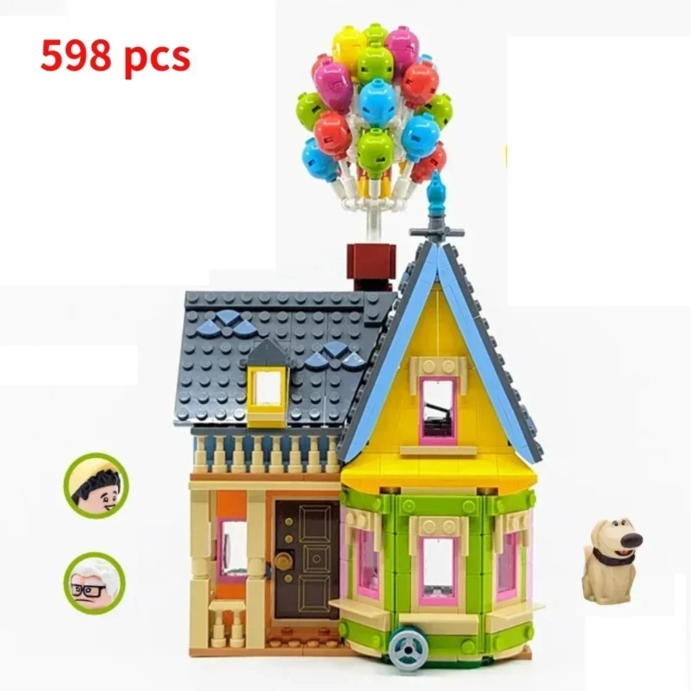 Up House 43217 Building Blocks Movie Travels Of Flying House Construction Model Kit Giocattoli Per Ragazzi Regalo Di Natale Decorazione Della Casa