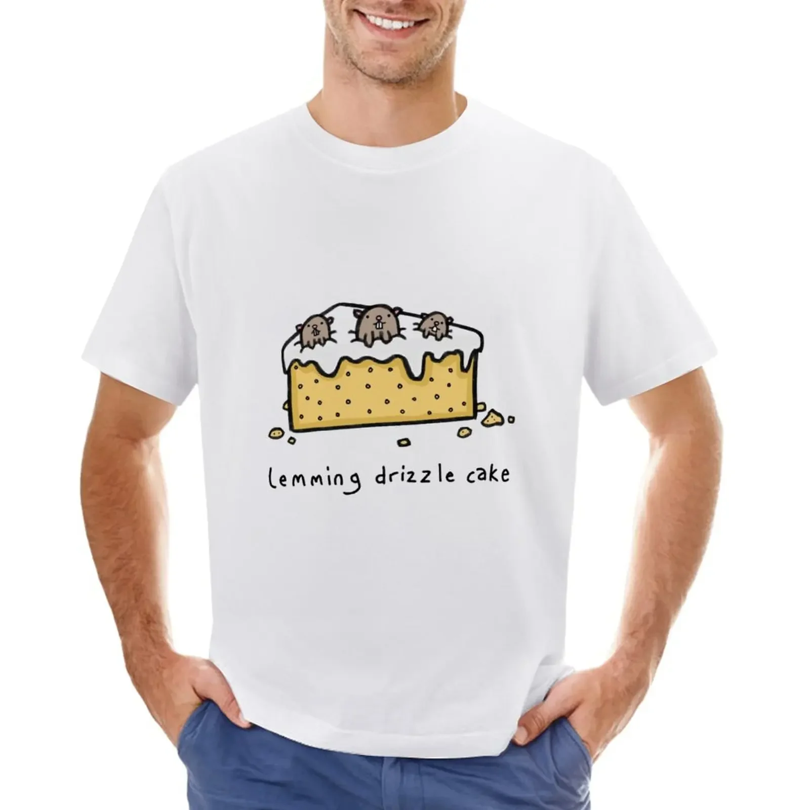 Lemming Drizzle Cake T-Shirt Tees Camicia Da Allenamento Da Uomo Ad Asciugatura Rapida
