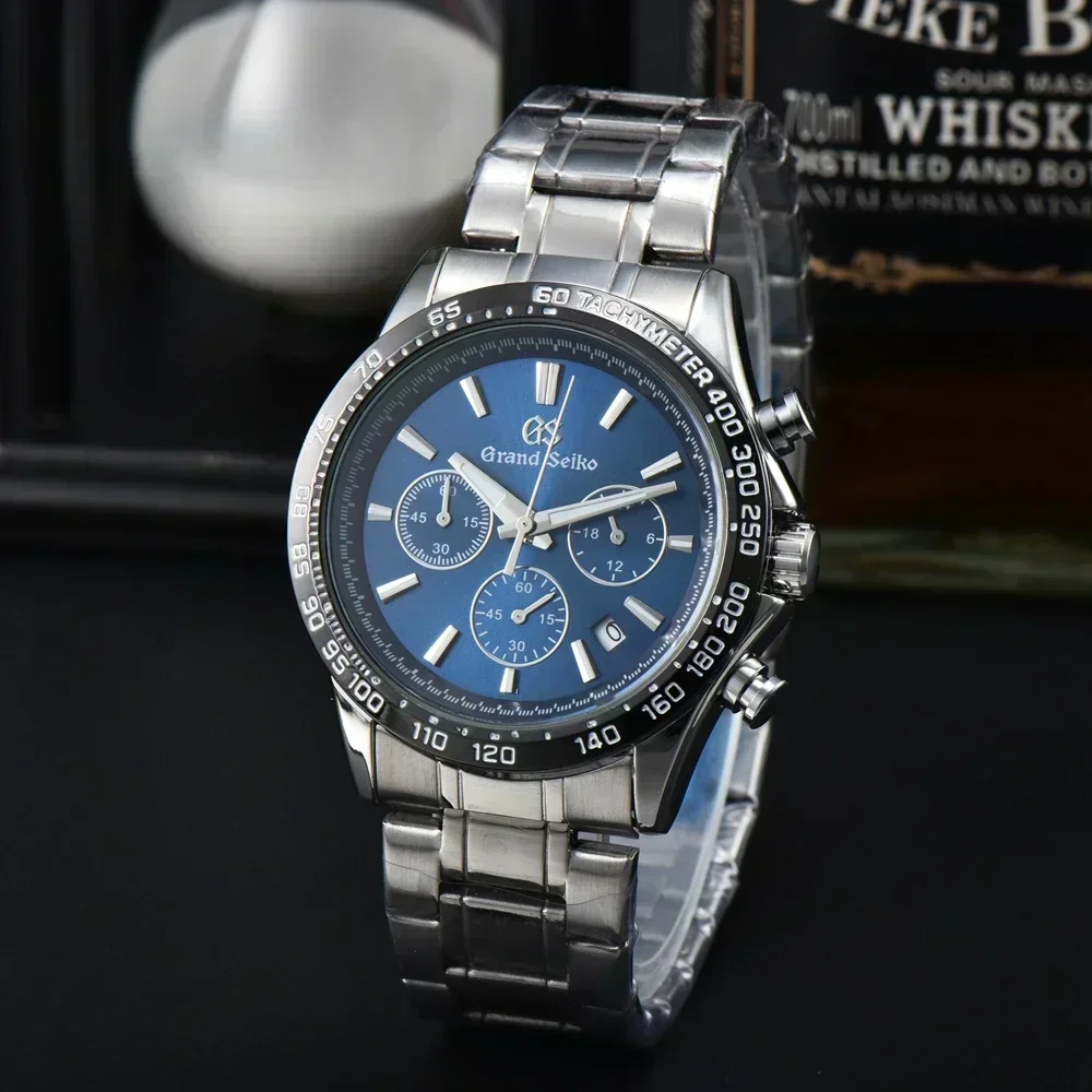 Nuovo Marchio Di Lusso Grand Seiko Slgc001G Tentagraph Evolution 9 Collection Cinturino In Acciaio Cronografo Al Quarzo Aaa Orologio Da Uomo