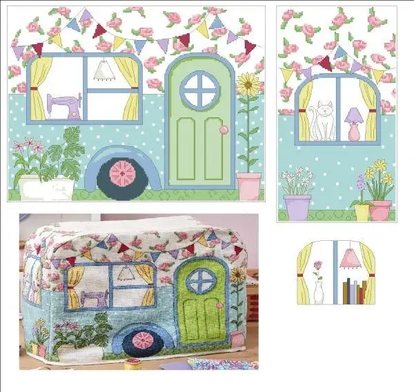 26-Nugent Caravan 61-49 Kit Cucito Cross Stich Set Kit Punto Croce Ricamo A Punto Croce