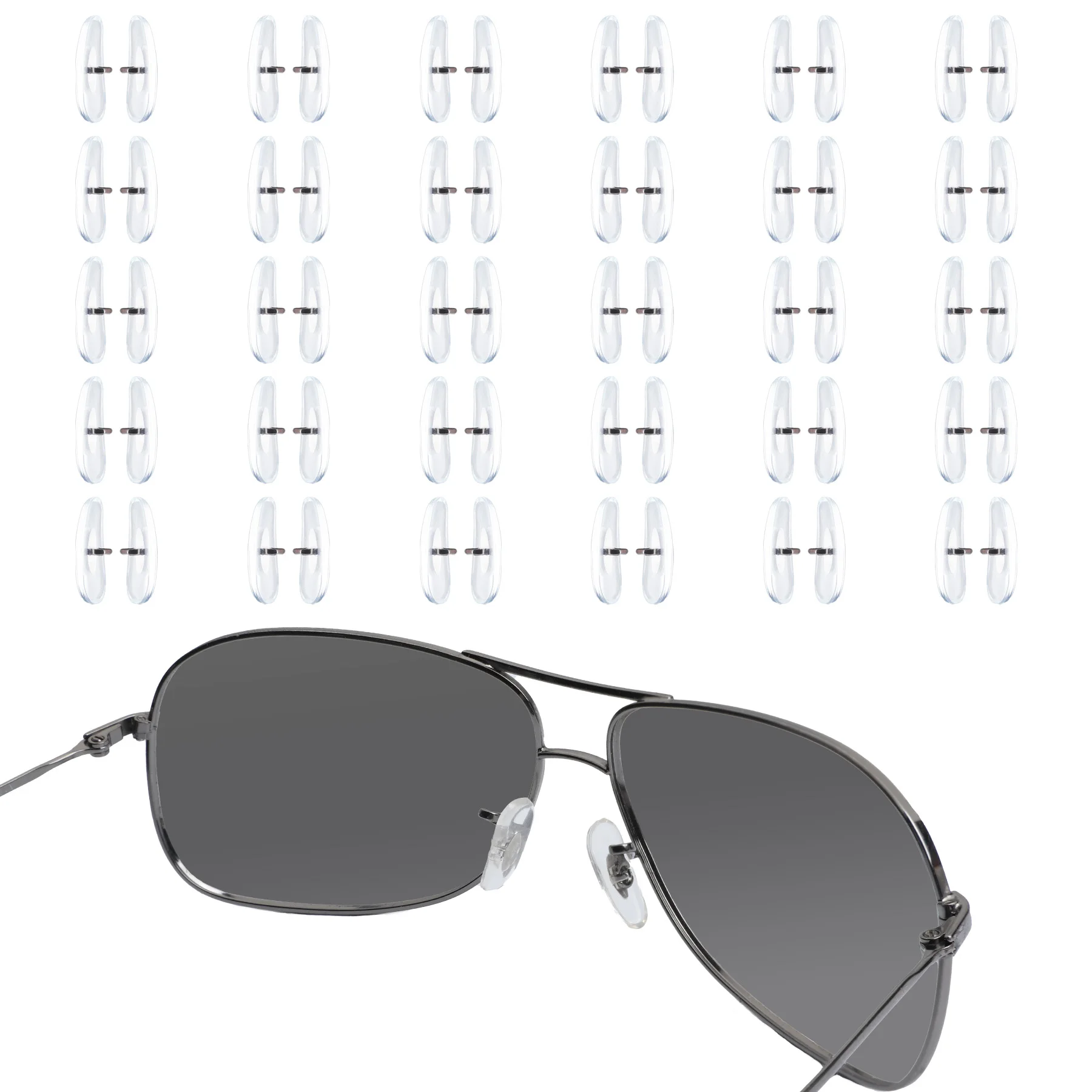 Naselli In Gomma Di Ricambio Bwake Per Occhiali Da Sole Ray-Ban Aviator Rb3025 58Mm/Aviator Rb3025 55Mm Montatura Per Occhiali Da Sole-Opzioni Multipl