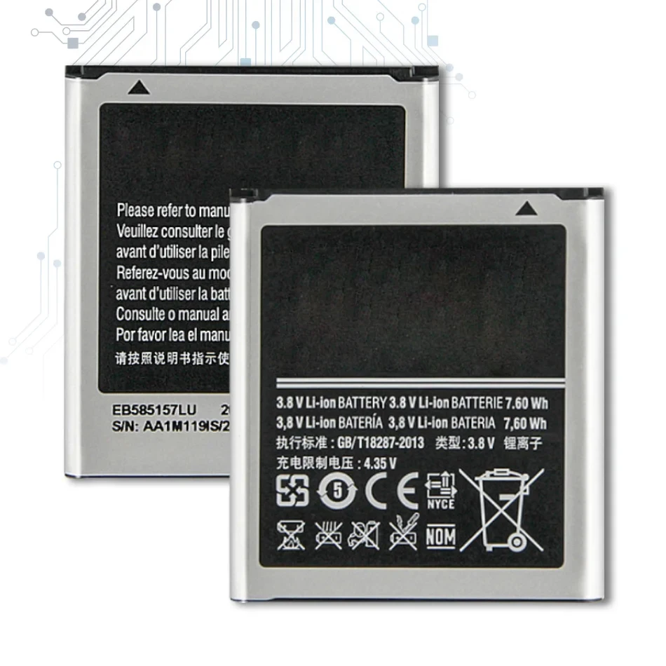 Eb585157Lu 2000Mah Batteria Per Samsung Galaxy Core 2 Core2 Duos I8520 I8530 I8552 I869 I8558 I8550 Telefono Bateria