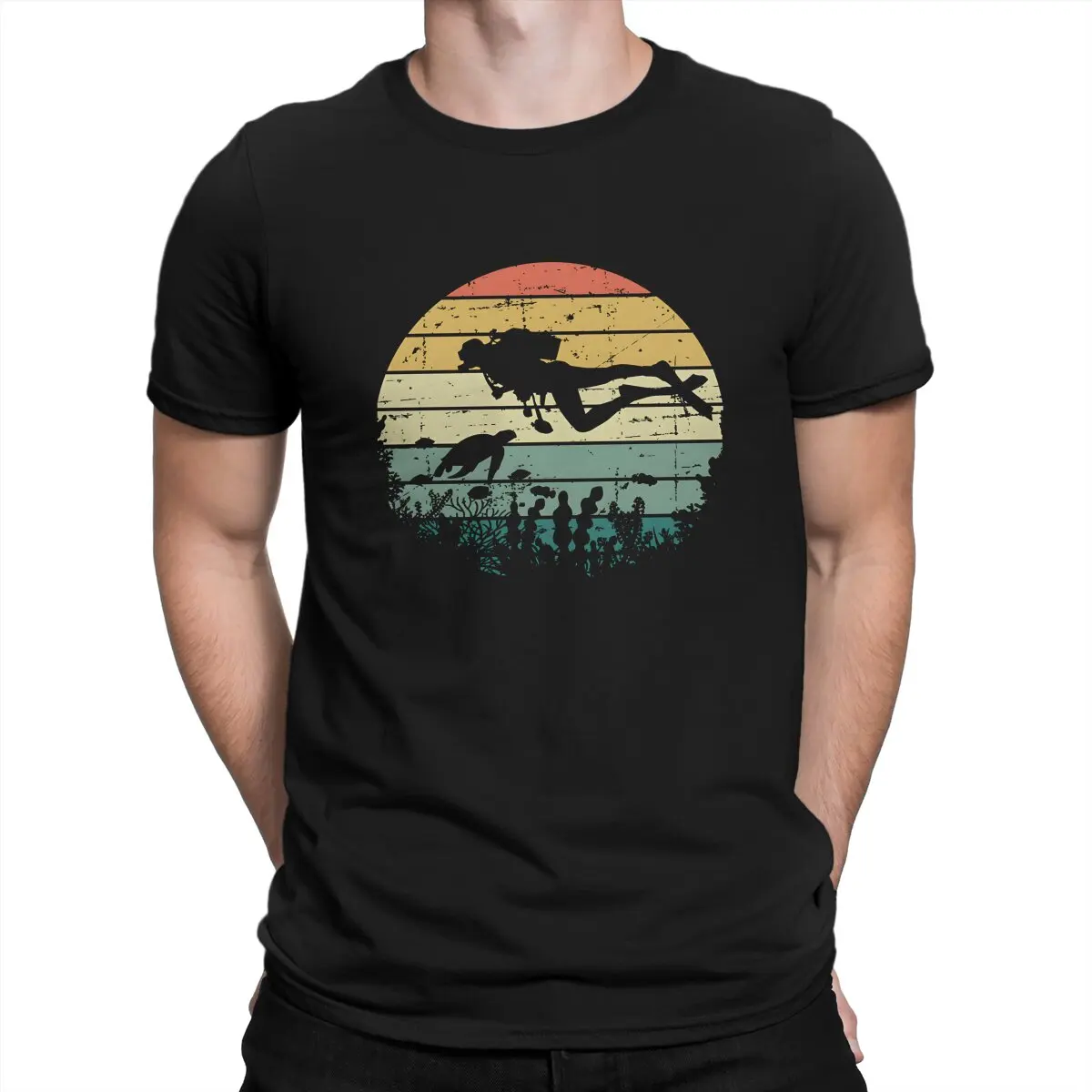 Scuba Diving Vintage Scuba Diving Diving Diver T Shirt Homme Maglietta Da Uomo O-Collo
