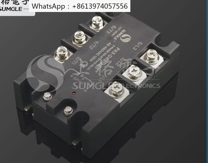 Relè A Stato Solido Trifase 12 V24V Dc Controllato Ac Pa3 Contattore 380V Motore Riscaldamento Elettrico 40 A120A