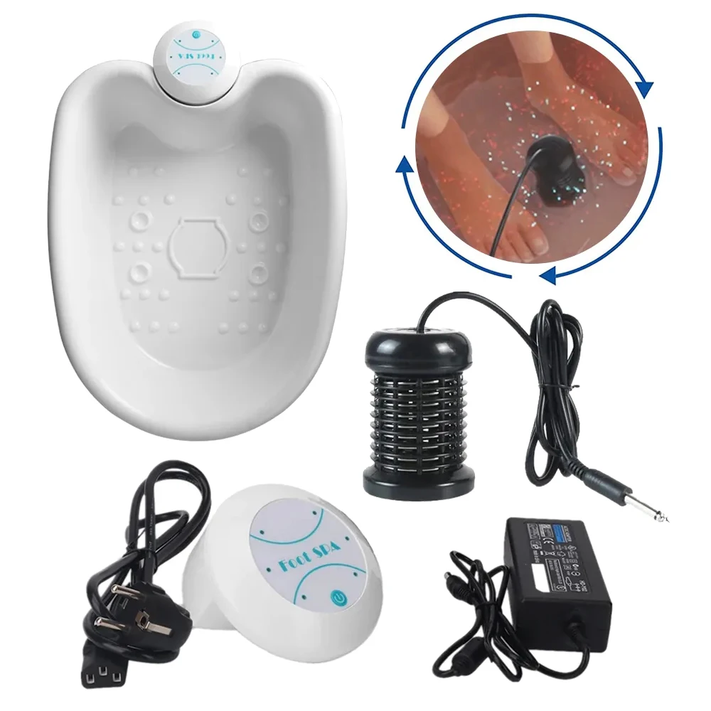 Detox Ionic Foot Spa Bath Massager Electric Mini Pediluvio Cleanse Machines Vibrating Whirlpool Care Array Aqua Health Therapy